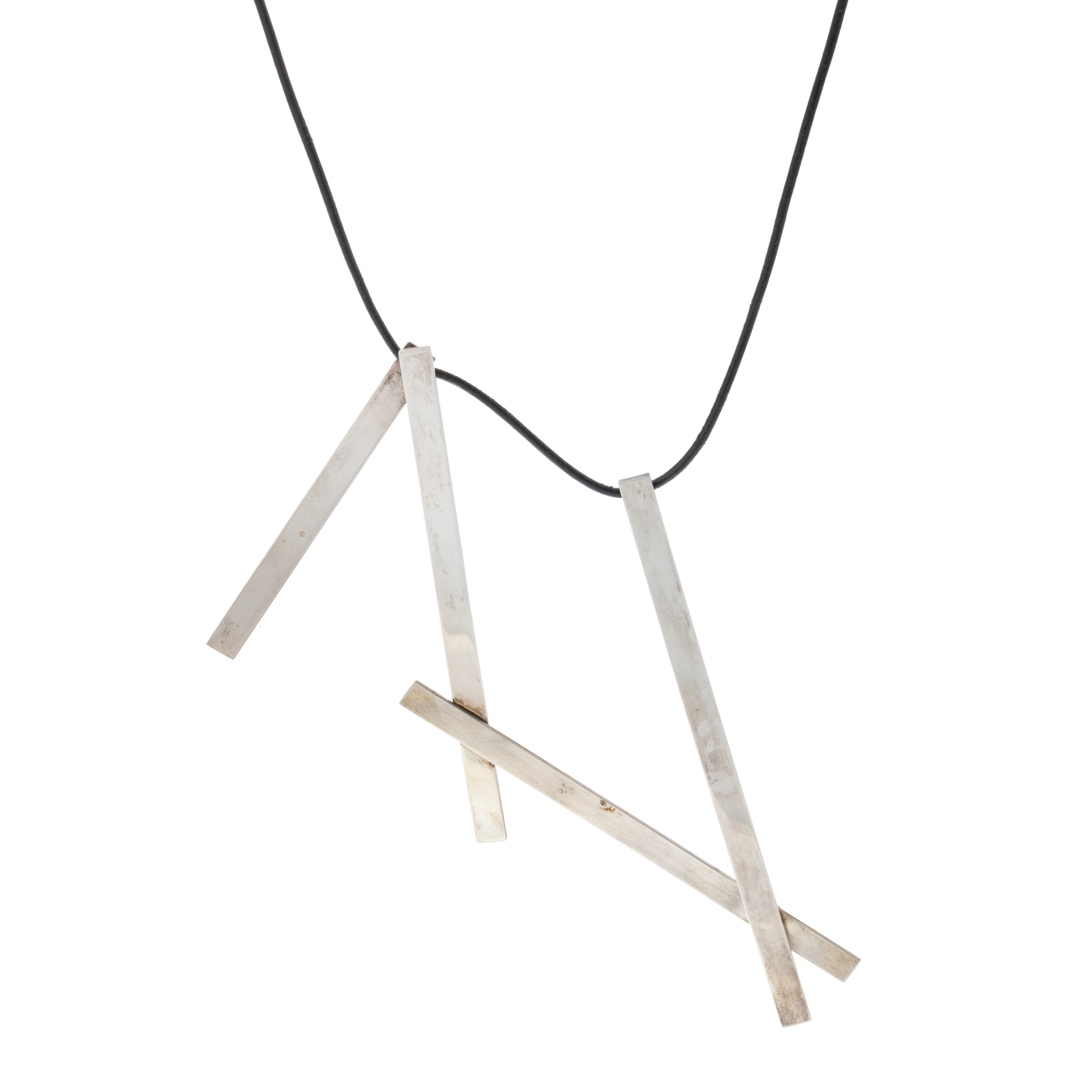 A STERLING SILVER & LEATHER