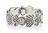 *A Sterling Silver Link Bracel