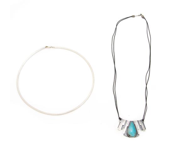 A Sterling Silver Necklace marked