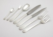 A sterling silver partial flat
