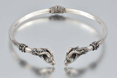 A Sterling Silver Ram Collar
