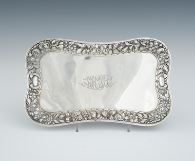 A Sterling Silver Repousse Tray
