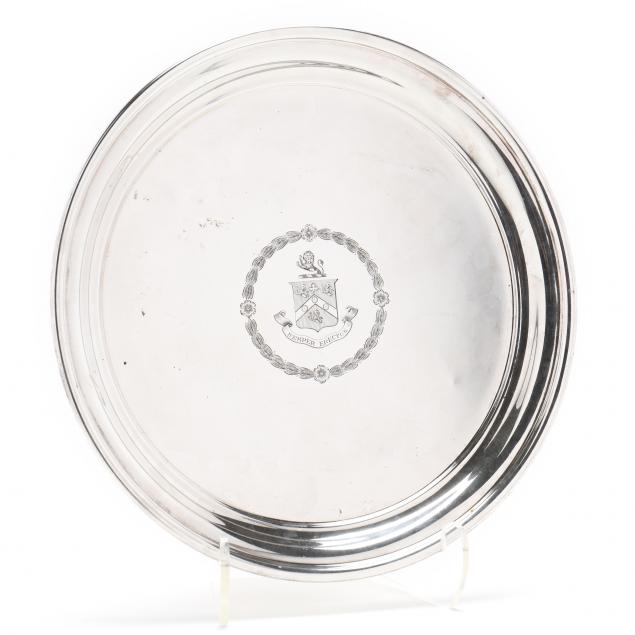 A STERLING SILVER SERVING TRAY Mark