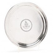 A STERLING SILVER SERVING TRAY