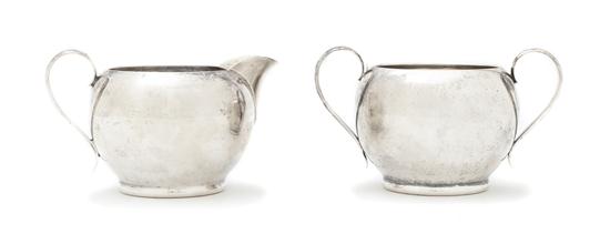 A Sterling Silver Sugar and Creamer