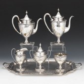 A STERLING SILVER TEA AND COFF