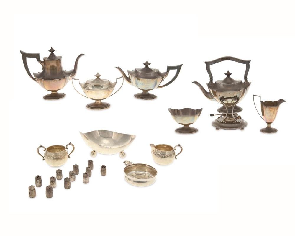 A STERLING SILVER TEA AND COFFEE