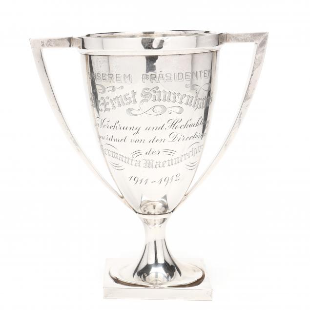 A STERLING SILVER TROPHY  Mark of