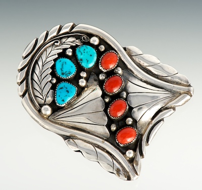 A Sterling Silver Turquoise and