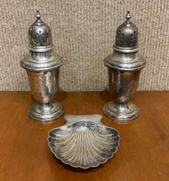 A sterling Tiffany shell shaped