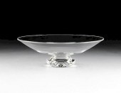 A STEUBEN CRYSTAL BOWL WITH TO