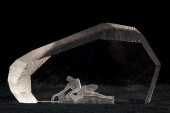 A STEUBEN ENGRAVED GLASS SCULP