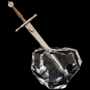 A Steuben Excalibur Silver and