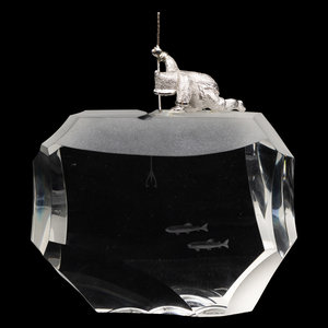 A Steuben Glass and Silver Arctic