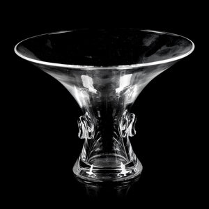 A Steuben Glass Bowl etched Steuben