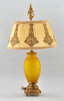 A Steuben Glass Lamp and Shade