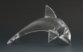 A Steuben Glass Porpoise Figur