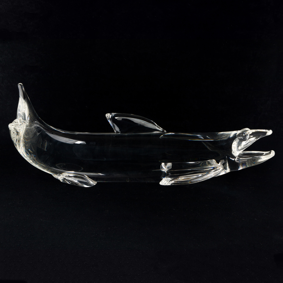 A STEUBEN GLASS SALMON 8297