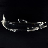 A STEUBEN GLASS SALMON DESIGNE