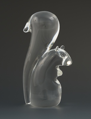 A Steuben Glass Squirrel Figure