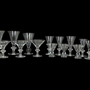 A Steuben Glass Stemware Service