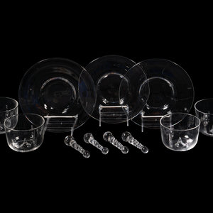 A Steuben Glass Table Service