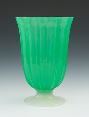 A Steuben Jade Green and Milky