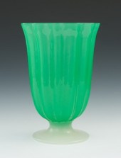A Steuben Jade Green and Milky