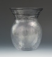 A Steuben Optical Glass Vase w