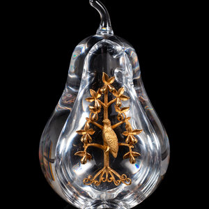 A Steuben Partridge in a Pear