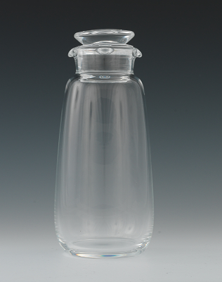 A Steuben Signed Glass Double Spout