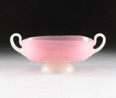 A STEUBEN TWO HANDLED ROSALINE