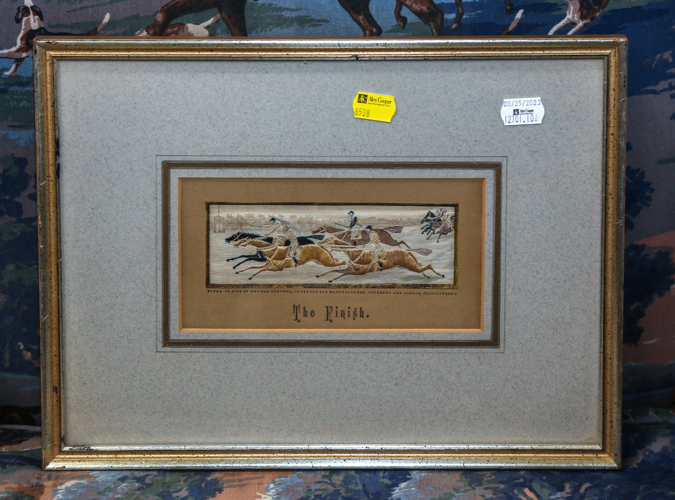 A STEVENGRAPH WOVEN SILK HORSE RACE