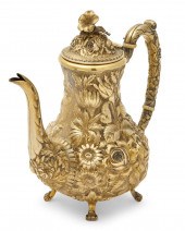 A STIEFF SILVER GILT ROSE DECO
