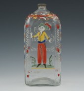 A Stiegel Type Enameled Blown