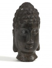 A STONE BUDDHA HEADA stone bud
