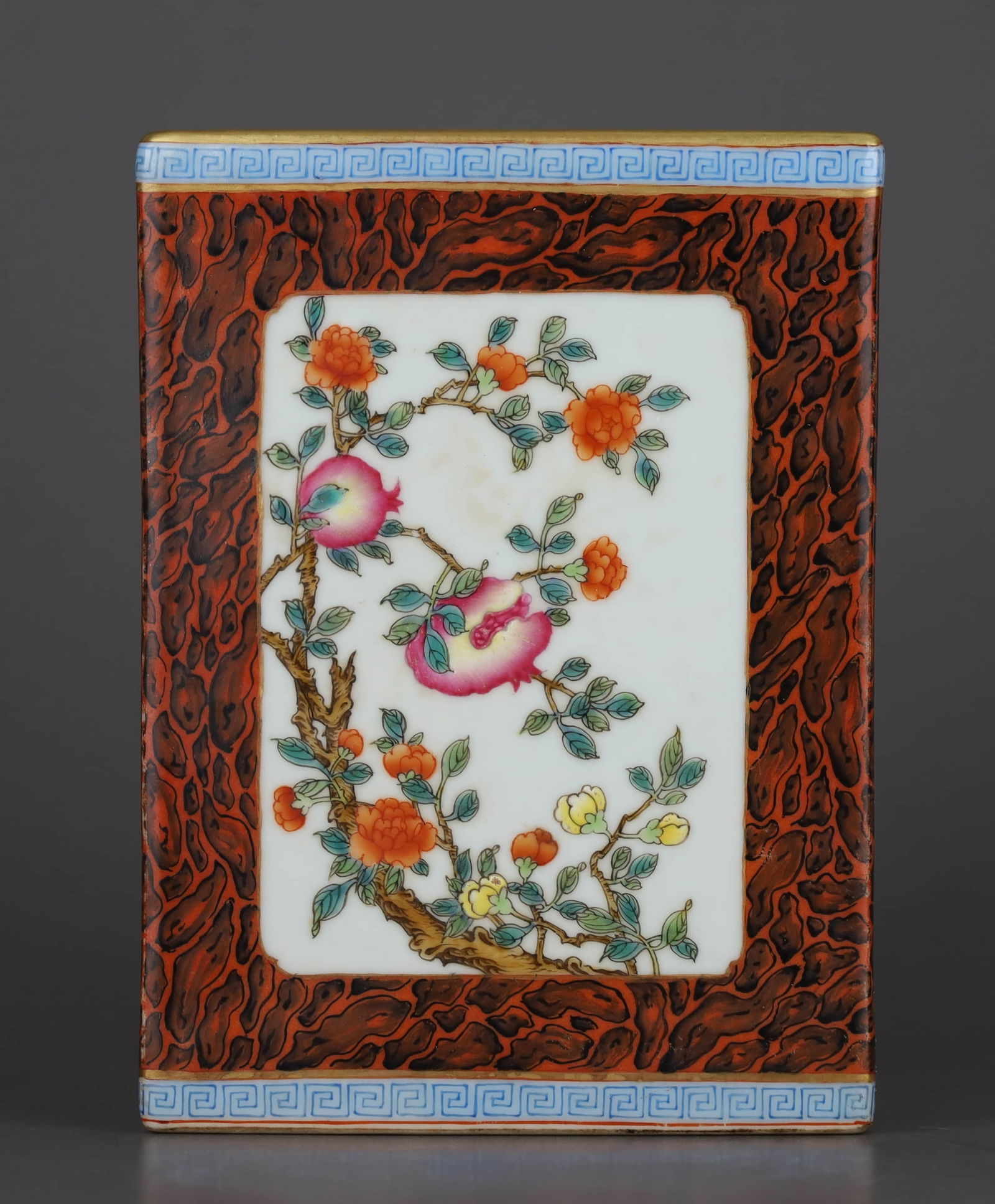 A STONE-GLAZED FAMILLE ROSE