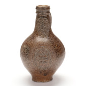 A STONEWARE BELLARMINE JUG<br>