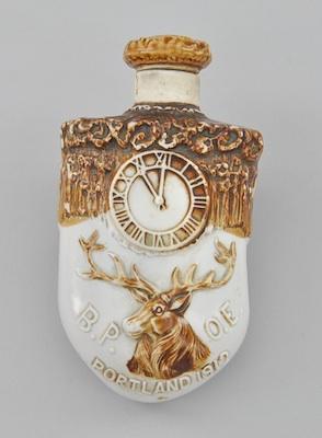 A Stoneware Pocket Flask Molded