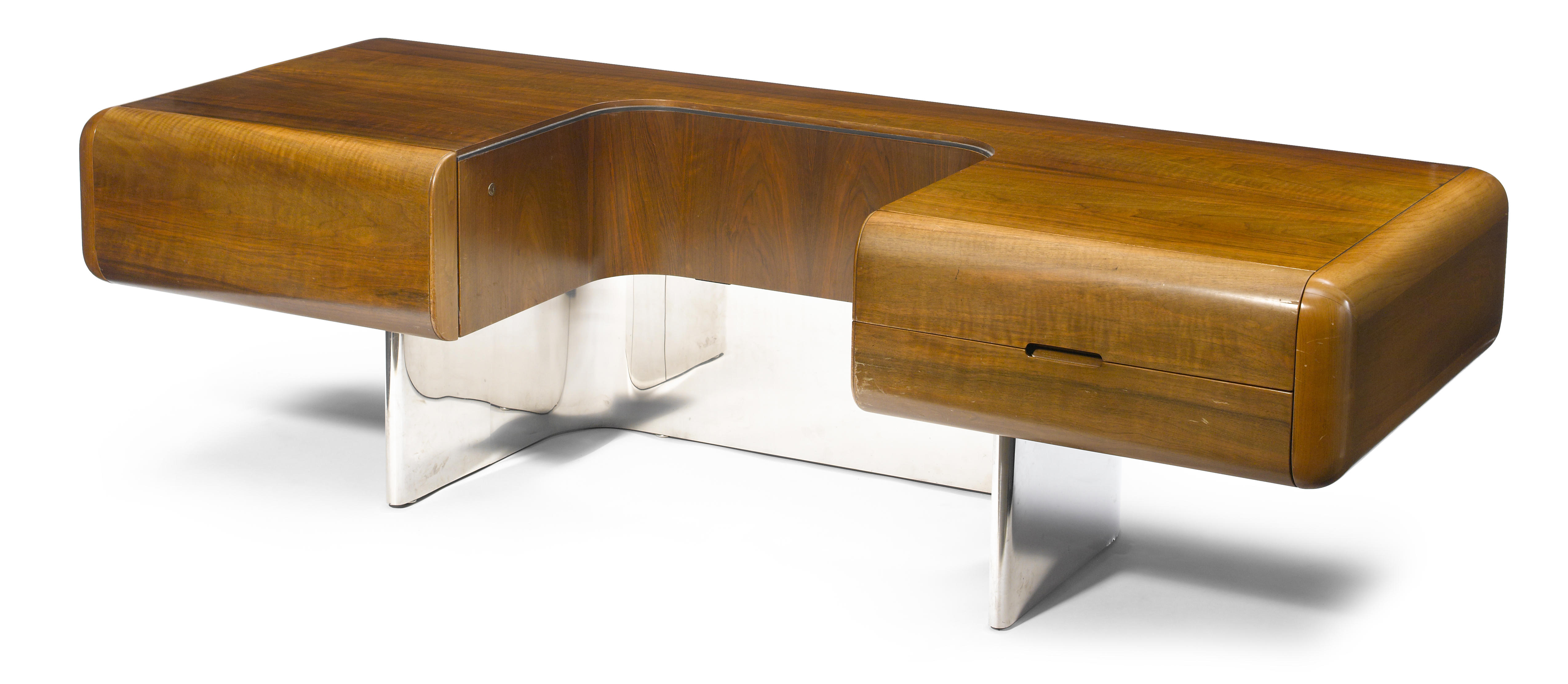 A Stow & Davis walnut and stainless
