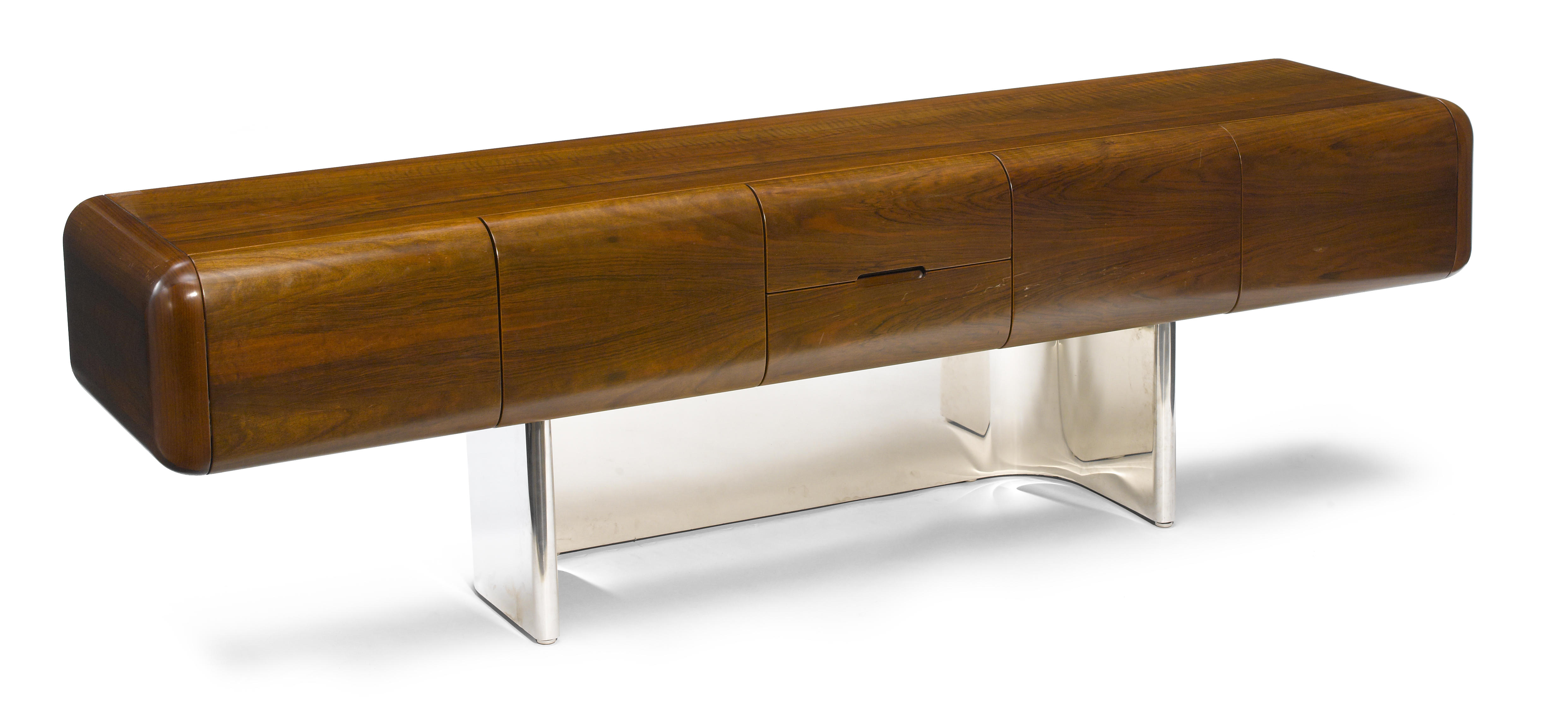A Stow & Davis walnut and stainless