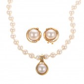 A STRAND OF PEARLS & MABE EARR