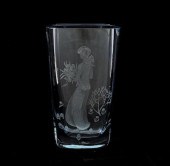 A Stromberg Etched Crystal Vas