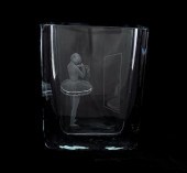 A Stromberg Etched Crystal Vas