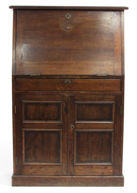 A student's mahogany desk with fall