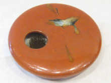 A studio ceramics discus vase the