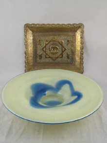 A Studio glass bowl the wide brim