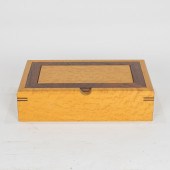 A STUDIO MIXED WOOD JEWELRY OR