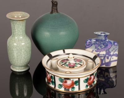 A studio pottery globular vase with