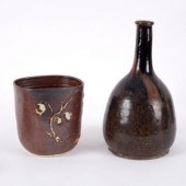 A Studio Pottery square form v